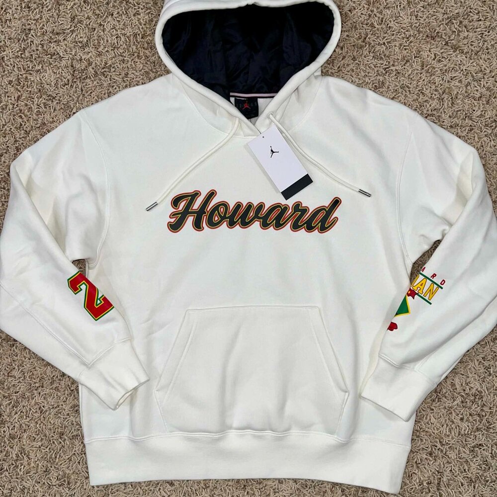 Jordan x Howard University Women’s Satin-Lined Pullover Hoodie HJ6633-133 Size S